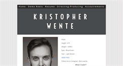 Desktop Screenshot of kristopherwente.com