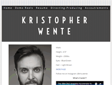 Tablet Screenshot of kristopherwente.com
